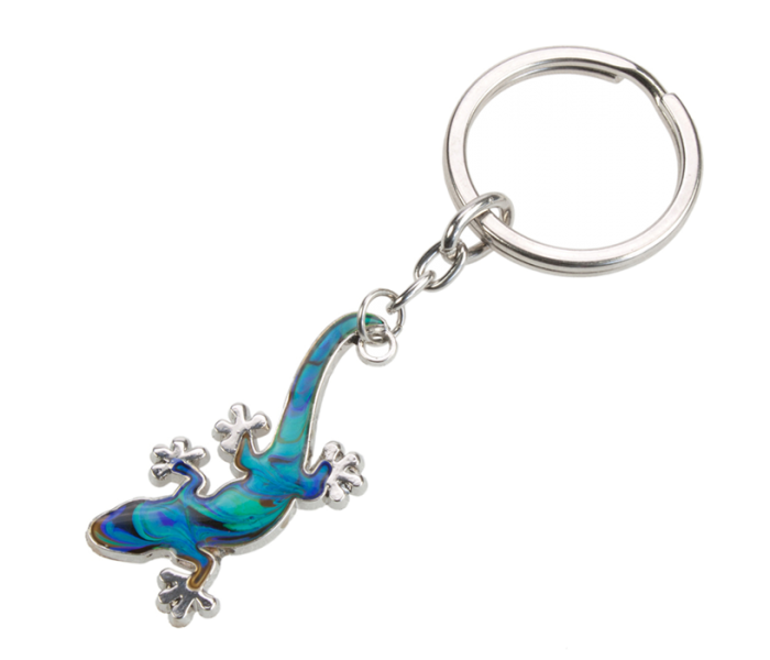 Schlüsselanhänger Schlüsselring Metallkarabiner Gecko happyRoss bluebug